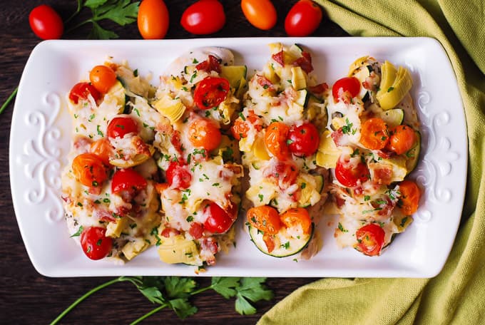 Baked Italian Chicken and Vegetables Platter